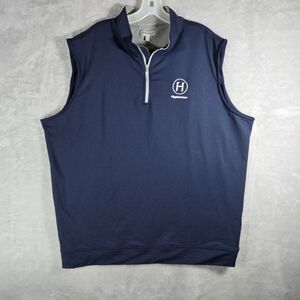 Peter Millar Crown Sport Vest Men's Galway Stretch Size XXL Loop Terry 1/4 Zip